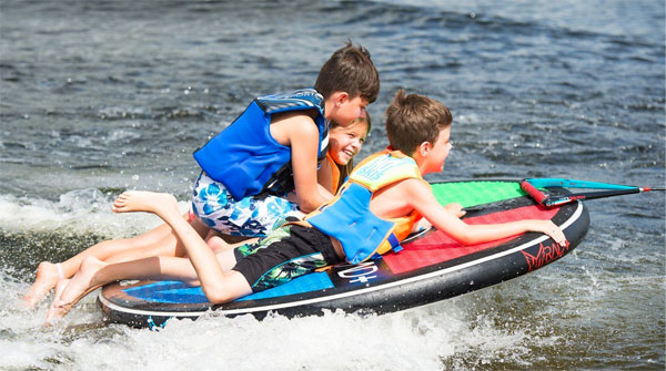 HO Sports RAD, Round Aquatic Device being towed behind boat