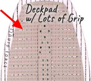 LF Keen Wakesurfer Deckpad has Lots of Grip for Stability