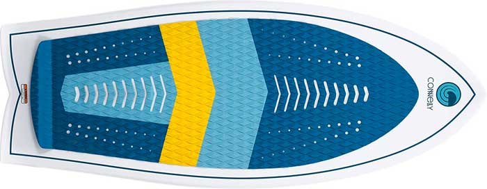 Connelly Cuda Wakesurfer - Easier for Turning and Spinning, Plus it has a Stable Surface and Larger Traction Pad that Make Standing and Balancing Easier