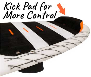 Built-in Kick Pad for More Board Control on the Slingshot Coaster Wakesurfer